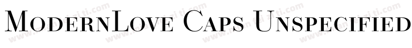 ModernLove Caps Unspecified字体转换